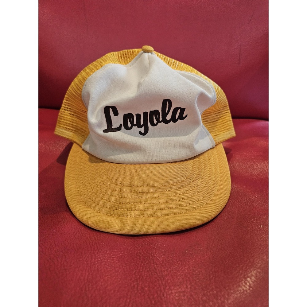 Vintage Loyola Hat Cap Snap Back Trucker Mesh Artex Made USA‎ Mens 80s